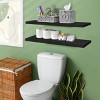 Sorbus 2 Pack 35” Solid Wood Floating Shelves - for Bathroom Decor, Books, Bedroom & Living Room - 4 of 4