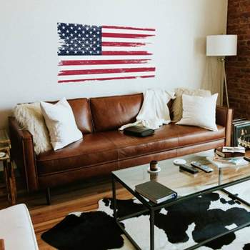 33" x 16.75" Distressed American Flag Giant Peel and Stick Wall Decal - RoomMates
