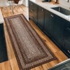 Washable Area Rug, Vintage Accent Rug, Braided Print Carpet, Low Pile Non-Shedding Kitchen Rugs with Non Slip Backing, Foldable Rug - 3 of 4