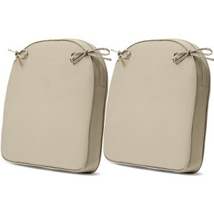 Aoodor Outdoor Chair Cushion 18'' x 19'' Soft and Fade-resistant Polyester, Two Sets of  Ties for High Adaptability, Set of 2 - 1 of 4