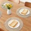 REGALWOVEN Round Placemats Set of 6 Woven Placemats for Home and Kitchen Indoor Table Mat Wipe Clean - 2 of 4