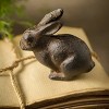 Slickblue Cast Iron Rabbit Figurine, Brown Finish, Sitting or Laying Design Option, Decorative Accent, 2.5"–5.25" - 2 of 3