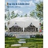 20x10 Pop Up Canopy with 6-Sidewall, Outdoor Tent with Portable Roller Bag - 3 Adjustable Height, 4 Weight Bags, 8 Stakes & 6 Guy Ropes - 4 of 4