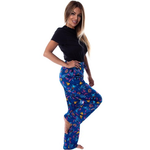 Disney Women's Lilo And Stitch Junk Food Soft Touch Cotton Pajama Pants 2xl  Blue : Target