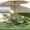 Tangkula 31 Inch Diameter Round Table Patio Cast Aluminum Table w/ Umbrella Hol - 3 of 4