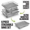 Gotham Steel Grey 6 Piece Nonstick Stackable Bakeware Set - 3 of 4