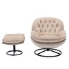 CAVINAS Modern Accent chair with Ottoman Living Room Chair Upholstered Sofa Chair Comfy Chair for Reading Room, Bedroom - 4 of 4