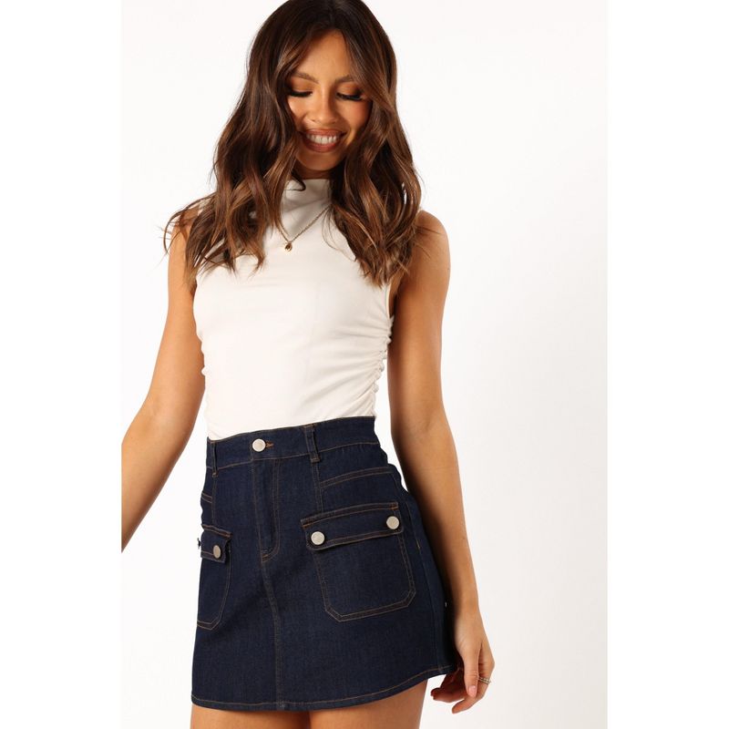 Petal and Pup Womens Avery Cargo Mini Skirt, 2 of 7