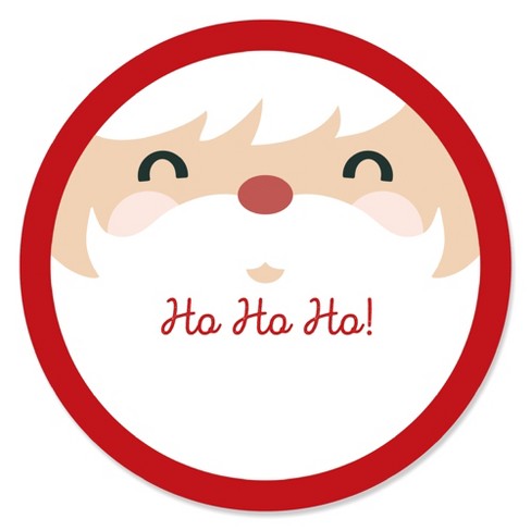 Big Dot of Happiness Jolly Santa Claus - Christmas Party Circle Sticker  Labels - 24 Count