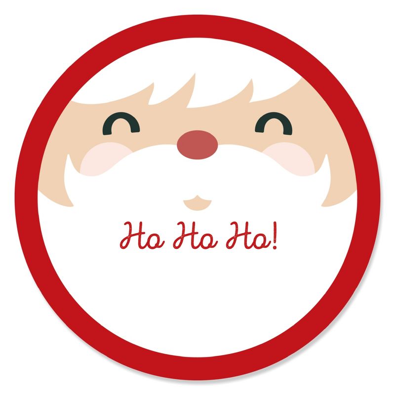 Big Dot of Happiness Jolly Santa Claus - Christmas Party Circle Sticker Labels - 24 Count, 1 of 5