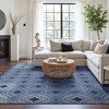 Abynow Floral Loomed Machine Washable Area Rug, BLUE, 8' x 10' - 3 of 4