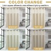 Aoibox No Hook Shower Curtain with Snap in Liner, Polyester Textured Waterproof Washable Hotel Style Bathroom Curtain with Sheer Window - 4 of 4