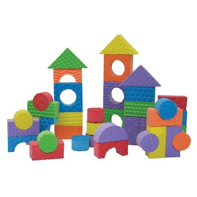 Edushape Textured Blocks Sorting and Stacking Set  - Set of 30