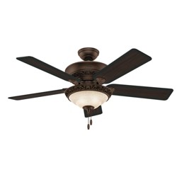 54 Prestige Kingsbridge Roman Sienna Lighted Ceiling Fan Sienna