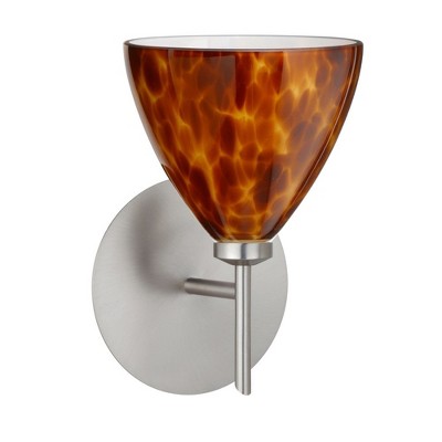 Besa Lighting Mia 1 - Light Wall Light in  Satin Nickel