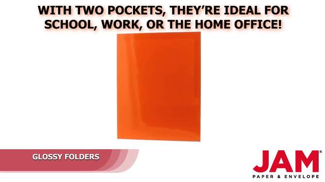 JAM 6pk Glossy Paper Folder 2 Pocket - Multicolor, 5 of 14, play video