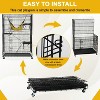 BestMassage 4 Tier 48 Inches Cat Cage Cat Playpen with Double Door Ramp Ladders, Black - 4 of 4