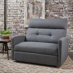 GDFStudio Alma Contemporary Upholstered Tufted Loveseat Recliner - 1 of 4