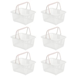 Unique Bargains Plastic Grocery Shopping Toy Organizing Mini Decorative Baskets 6.3" x 3.5" x 5.1" 6 Pcs - 1 of 4
