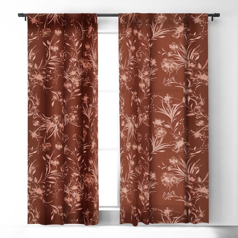 Gabriela Fuente Holiday Floral 50" x 84" Single Panel Room Darkening Window Curtain - Deny Designs, 2 of 5