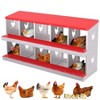 Nesting Boxes for Chickens, Metal Roll Out Laying Nest Box with Perch, Secure Lid Wall Mount or Free Standing - 2 of 4