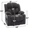 NicBex Chenille Lift Recliner Chair for Elderly,Massage Chairs with Vibration Massage and Lumbar Heating,Modern Reclining Chairs for Living Room - 3 of 4