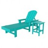 WestinTrends Malibu 2 Piece Adirondack Poly Reclining Chaise Lounge With Arms & Wheels - 3 of 4