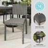 Martha Stewart Bedford Set of 2 Indoor-Outdoor Stackable Patio Dining Chairs in Rattan Wicker - 3 of 4