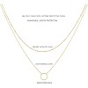 Layered Necklace with Heart & Arrow Pendant, 18k Gold Plated Dainty Choker for Women - 2 of 4