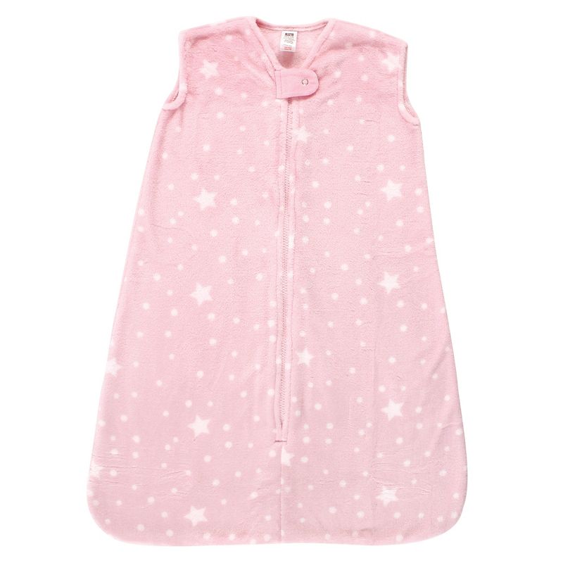 Hudson Baby Infant Girl Plush Sleeping Bag, Sack, Blanket, Sleeveless Night Sky, 1 of 3