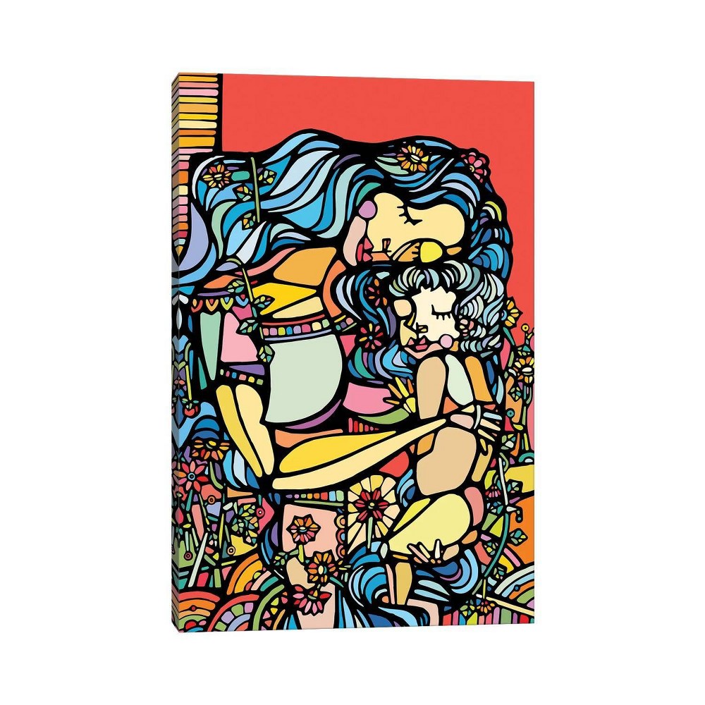 iCanvas 40"x26" Mother and Child by Ninhol Canvas Print Wall Art