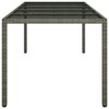 vidaXL Garden Dining Table Brown 98.4x39.4x29.5 in Poly Rattan - 4 of 4