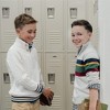 Hope & Henry Boys'  Long Sleeve Half Zip Sweater with Engineered Stripe, Kids - 3 of 4