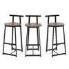 Sapphtopaz Modern Bar Stools Set of 3 Kitchen Island Chairs with Back & Footrest Metal Dining Chairs Counter Barstools for Kitchen, Living Room - 3 of 4