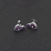 Colette Dangle Earrings Womens Purple Heart Cubic Zirconia Ginger Lyne Collection - 3 of 4