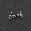 Colette Dangle Earrings Womens Purple Heart Cubic Zirconia Ginger Lyne Collection - image 3 of 4