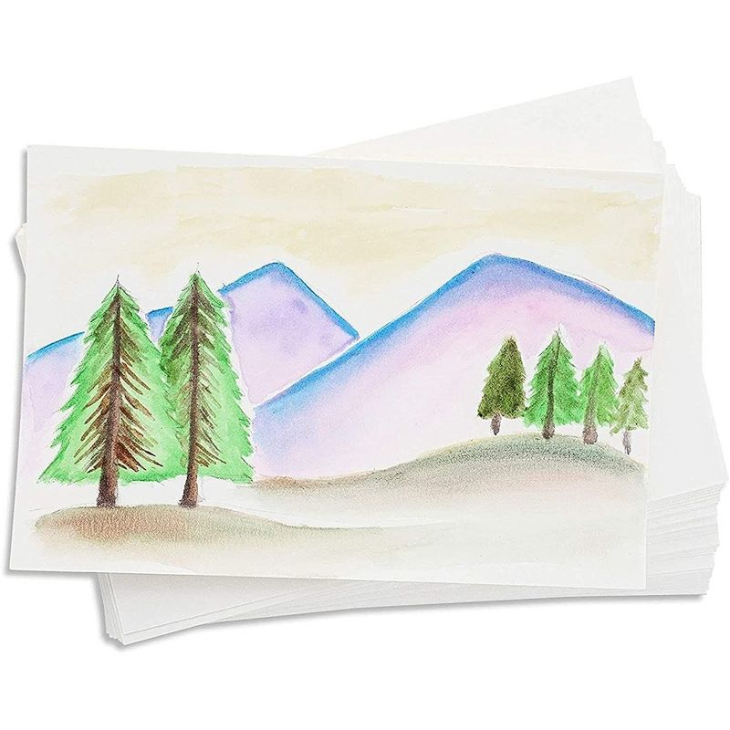 Paper Junkie 50 Pack Blank Postcards for Mailing, Watercolor Painting Christmas Postcards, 4 x 6 Inches, White, 6 of 10