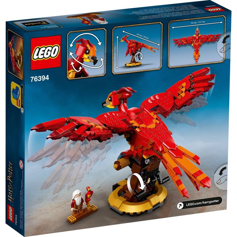 LEGO Harry Potter Fawkes, Dumbledore&#39;s Phoenix 76394 Building Kit, 5 of 13