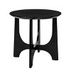 36" Round Coffee Table, Premium Birch Veneer Coffee Table, Dining Table Farmhouse, Elegant Design Table-Cuddlewood - 3 of 4