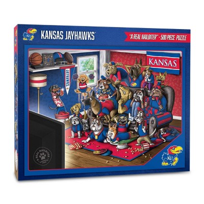 NCAA Kansas Jayhawks Purebred Fans 'A Real Nailbiter' Puzzle - 500pc