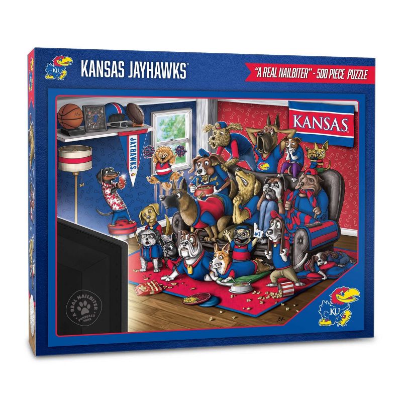 NCAA Kansas Jayhawks Purebred Fans &#39;A Real Nailbiter&#39; Puzzle - 500pc, 1 of 4