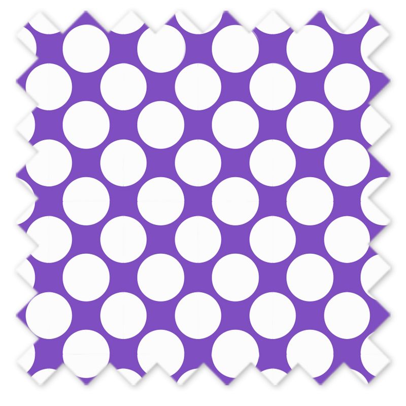 Bacati - Large Dots Purple Cotton Printed Single Window Curtain Panel, 4 of 5