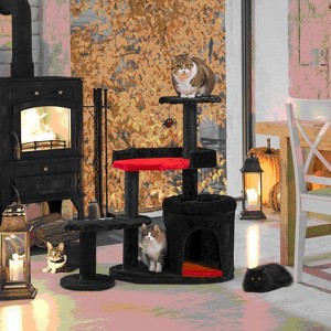 EROMMY Gothic Cat Tree, Pet Tower With Cat Scratching Post for Indoor Cats - 1 of 4