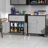 NicBex Mobile File Cabinet with 4 Drawers,Metal Storage Cabinet with Wheels for Garage Home Office - 2 of 4
