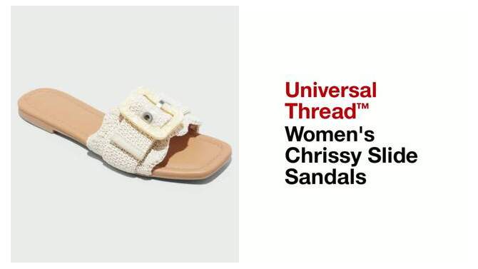 Women's Chrissy Slide Sandals with Memory Foam Insole - Universal Thread™, 2 of 27, play video