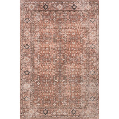 nuLOOM Evalina SpinClean Machine Washable Stain-Resistant Area Rug