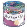 Charles Leonard Vinyl Coated Paper Clips, Jumbo Size, Assorted Colors, 200 Per Pack, 6 Packs - 2 of 3