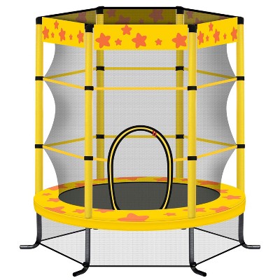 Belatt 55" Toddler Trampoline with Safety Enclosure Net and Balls | Indoor/Outdoor Mini Trampoline for Kids | Fun, Safe, Durable