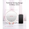 FASCINATE Rechargeable Magnifying Vanity Desk Mirror 1X/10X 2-Sided Lighted Mirror with 3 Color lights Adjustable Stand - 2 of 4