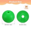 Unique Bargains Round Loose Rubber Beads Craft Smooth Ball Small Hole for DIY Crafts 50 Pcs - 3 of 4
